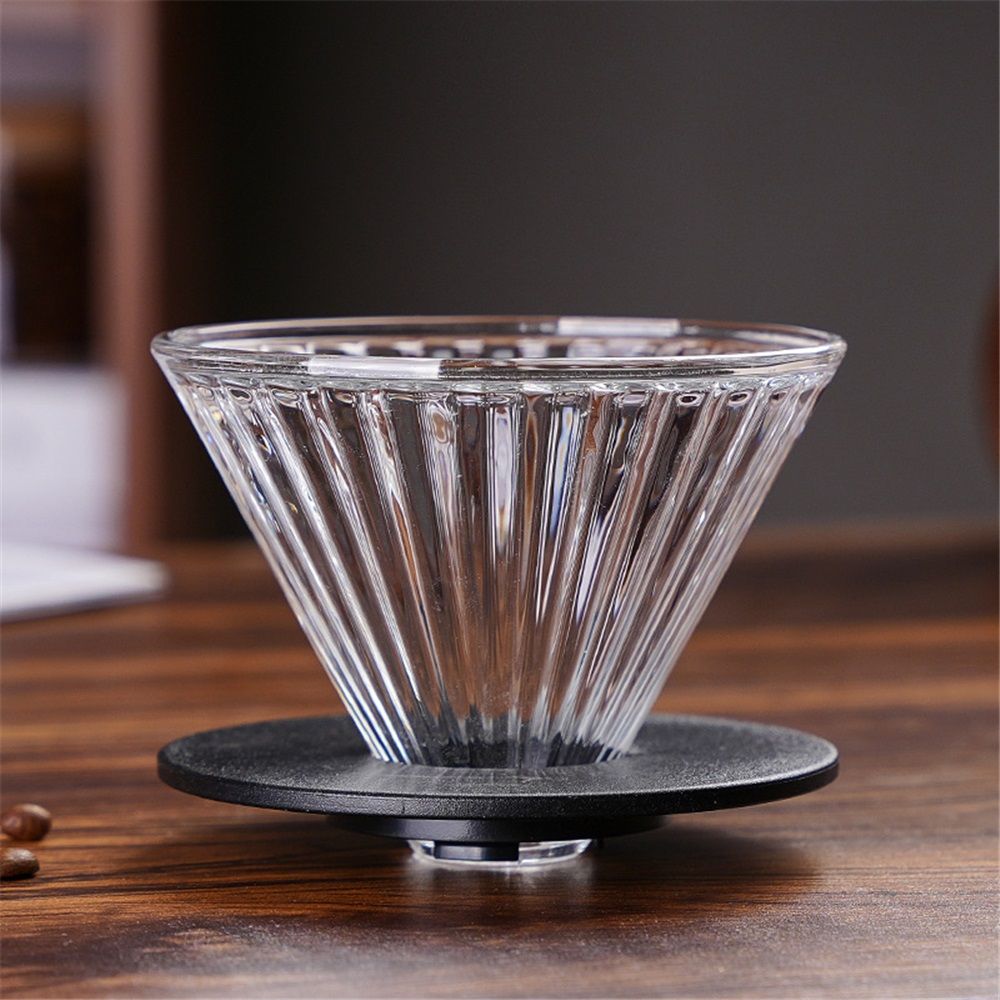 Glass Coffee Dripper , Borosilicate Glass & Collar, glass coffee filter cup view 4