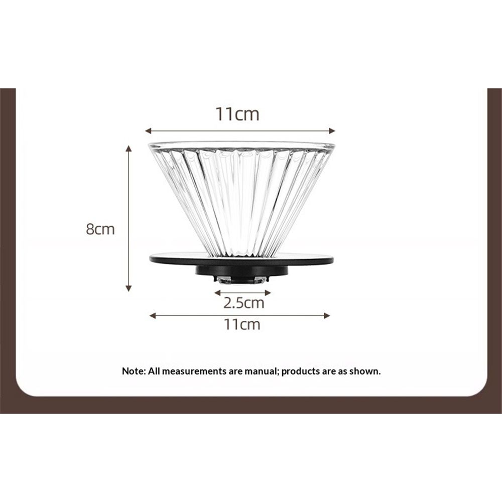 Glass Coffee Dripper , Borosilicate Glass & Collar, glass coffee filter cup view 5