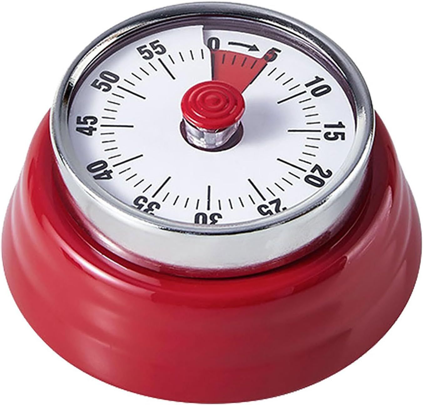 Elegant Stainless Steel Vintage Kitchen Timer with Magnetic Attachment — image 1