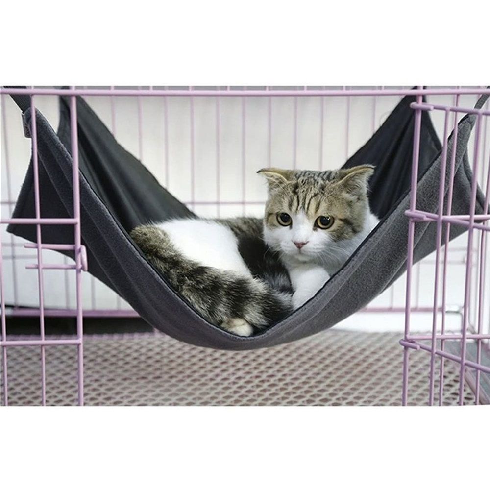 Cage style cat hammock - suspended washable soft outdoor mat view 4