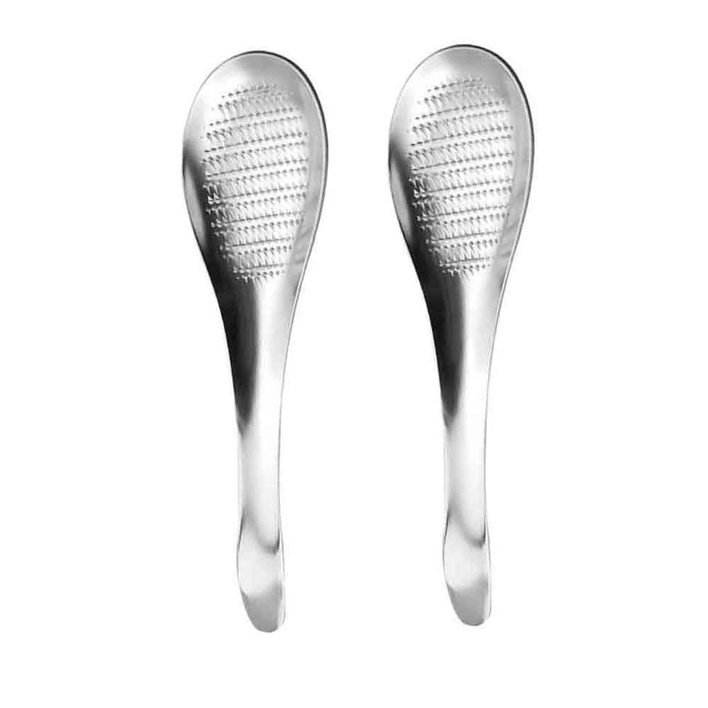2Pcs Spoon-shaped Stainless Steel Garlic Ginger Graters Versatile Kitchen view 2