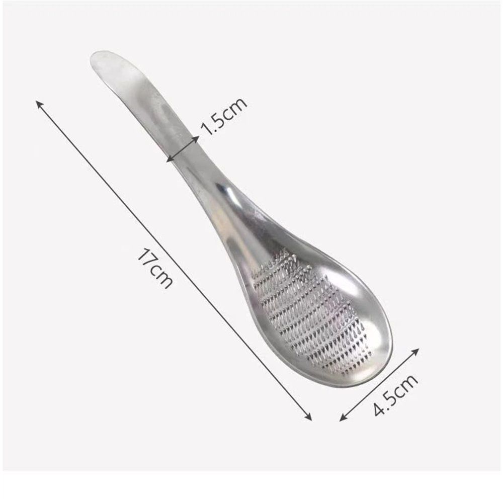 2Pcs Spoon-shaped Stainless Steel Garlic Ginger Graters Versatile Kitchen view 5