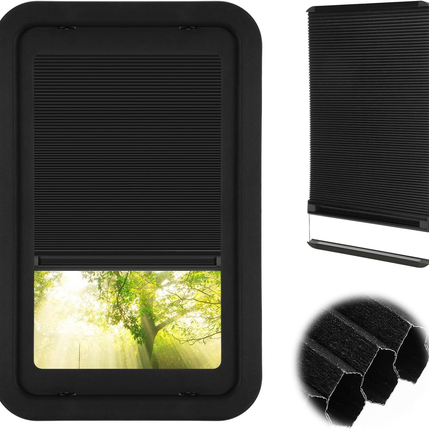 RV Thin Pleated Shade Replacement Compatible with Prepped Entry Doors/Thin — image 1