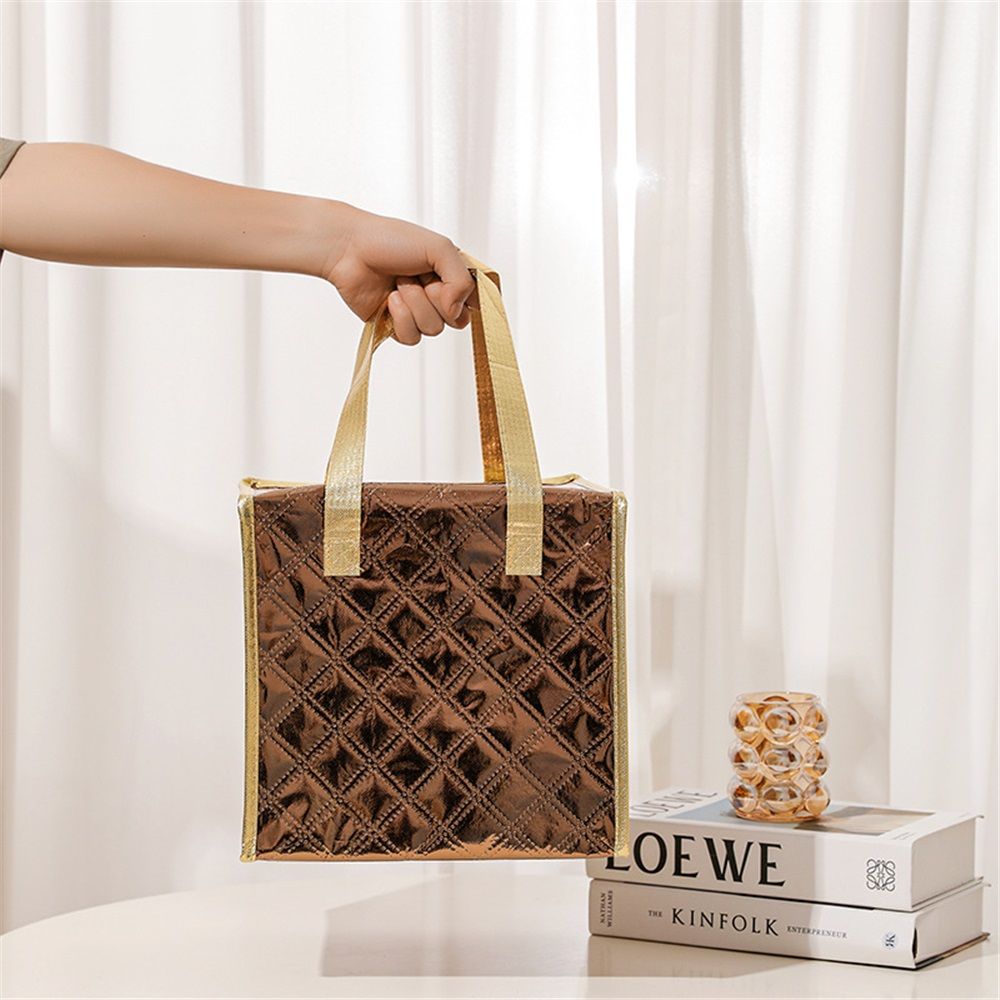 6" Reusable Insulated Zipper Aluminum Foil Tote Bag Suit for Picnic Cake view 3