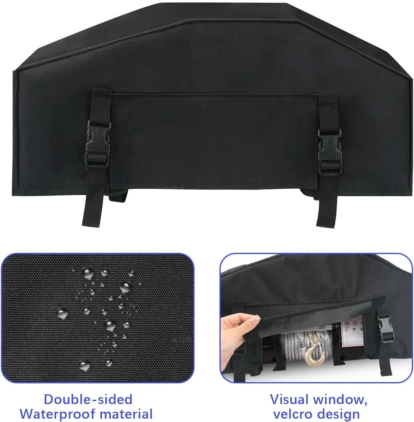 Winch Cover, Heavy Duty Waterproof UV Resistant Accessories , Indoor Outdoor view 2