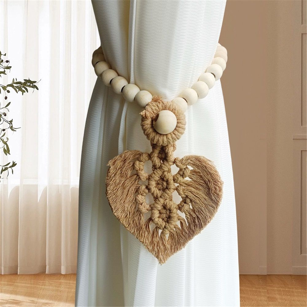 2pcs Handmade Wooden Bead Curtain Tiebacks 2 PCS view 4