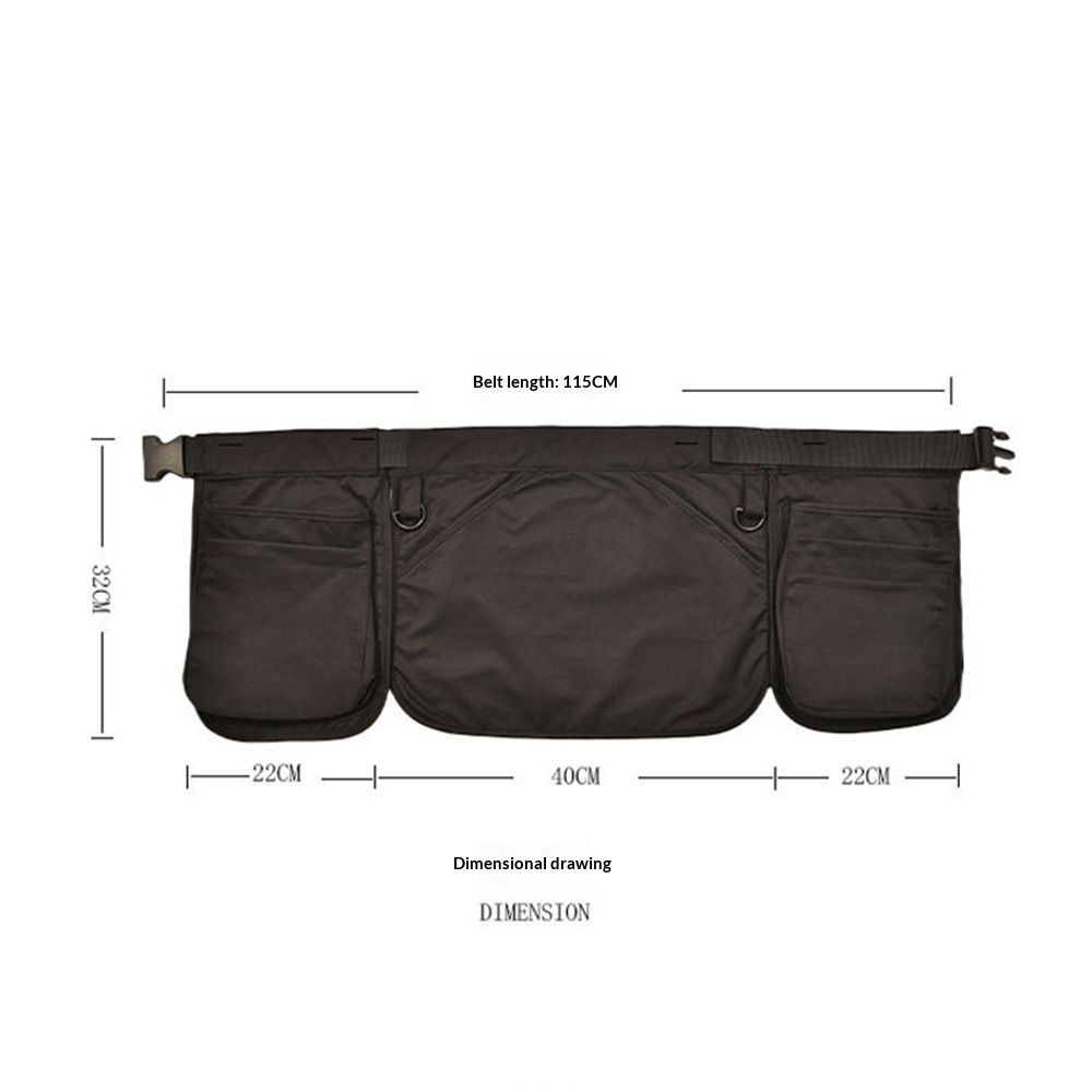 Waist Apron - 6 Pockets with Zippers & Adjustable Clip Belt For Kitchen view 4