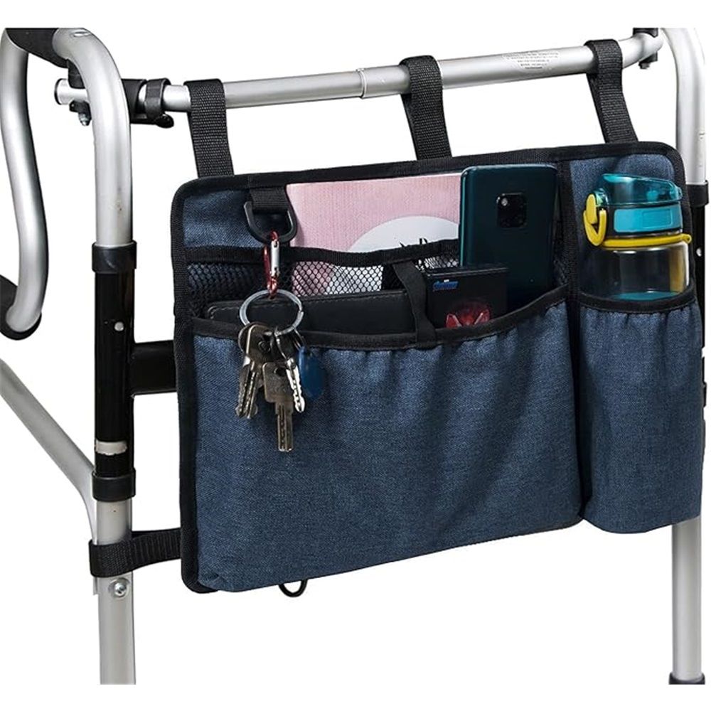 Walker Accessories for Seniors - Folding Walker Bag with Cup Holder view 2