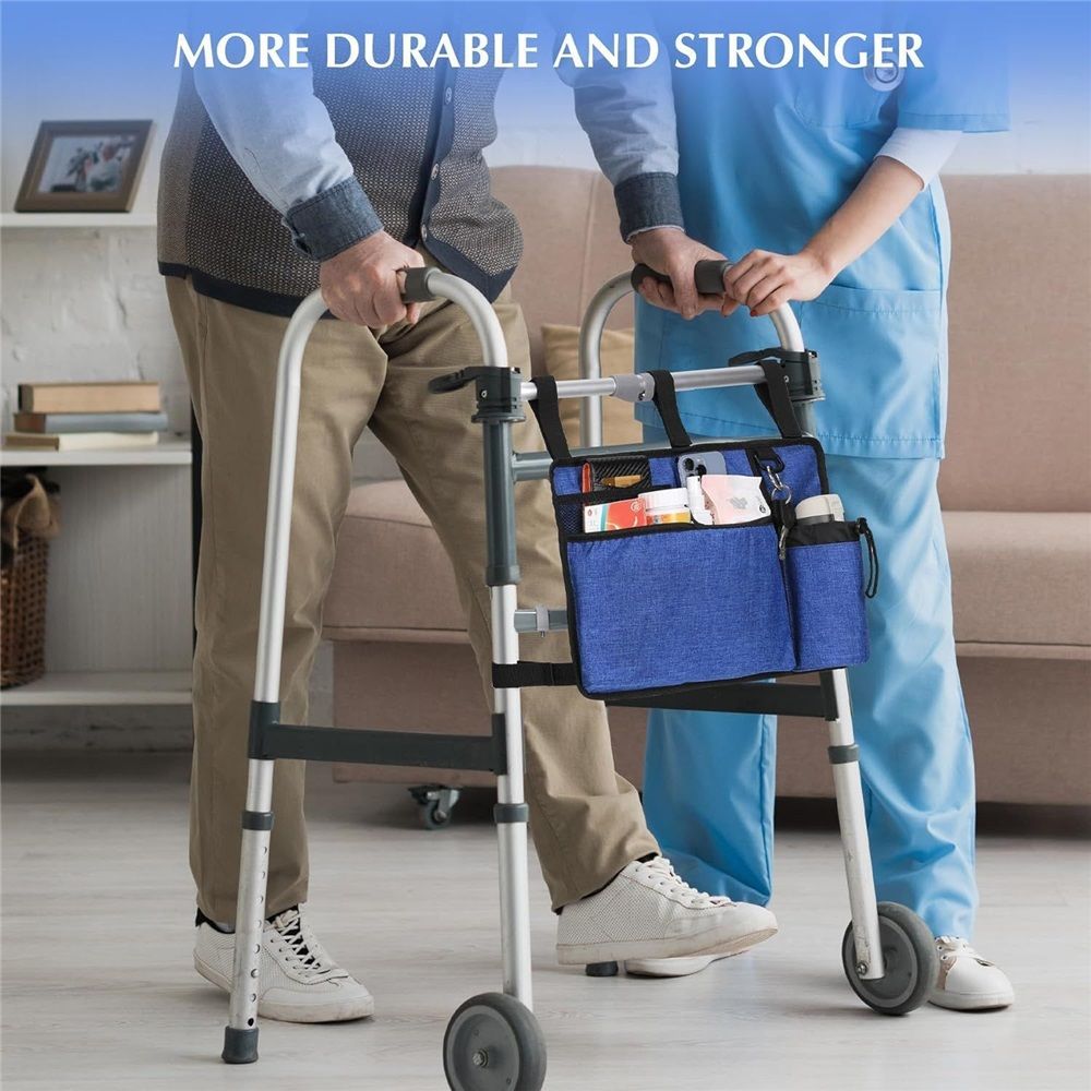Walker Accessories for Seniors - Folding Walker Bag with Cup Holder view 4