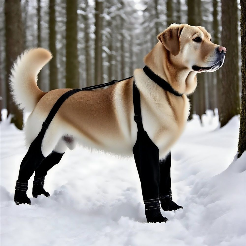 Dog Suspender Boots, Tall Dog Boots Anti-Slip & Fall Waterproof Shoes view 2