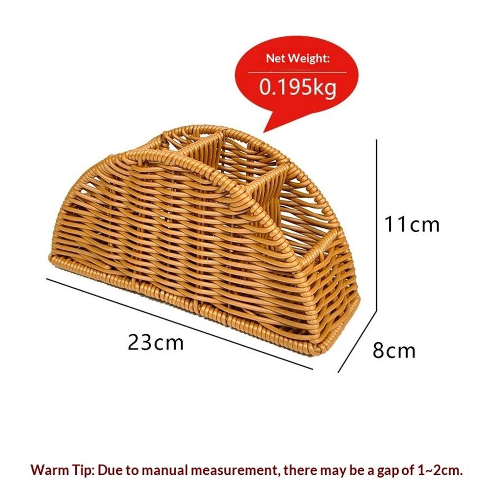 Remote Control Holder, Wicker Desk Organizer Basket for TV Remotes, Office view 4
