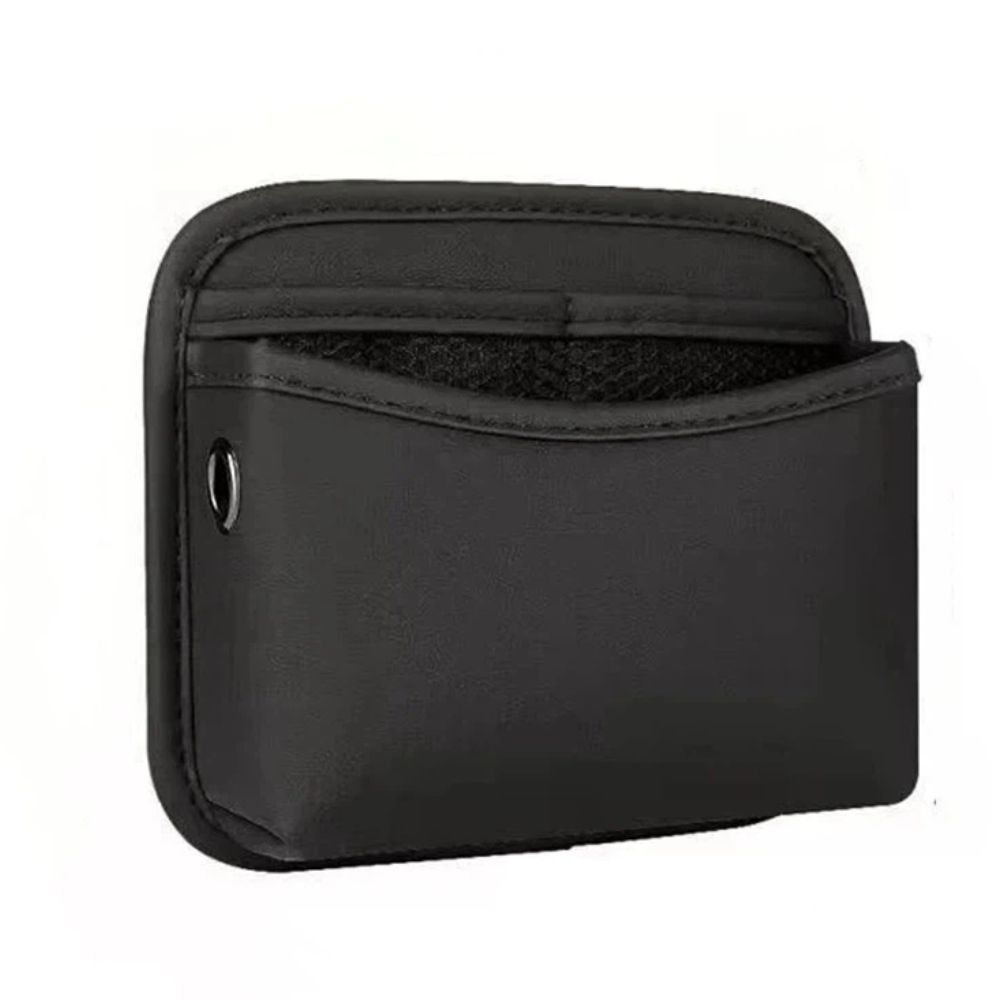 Car Storage Bag, Leather Small Debris Organizer ,Hanging Cell Phone Mobile