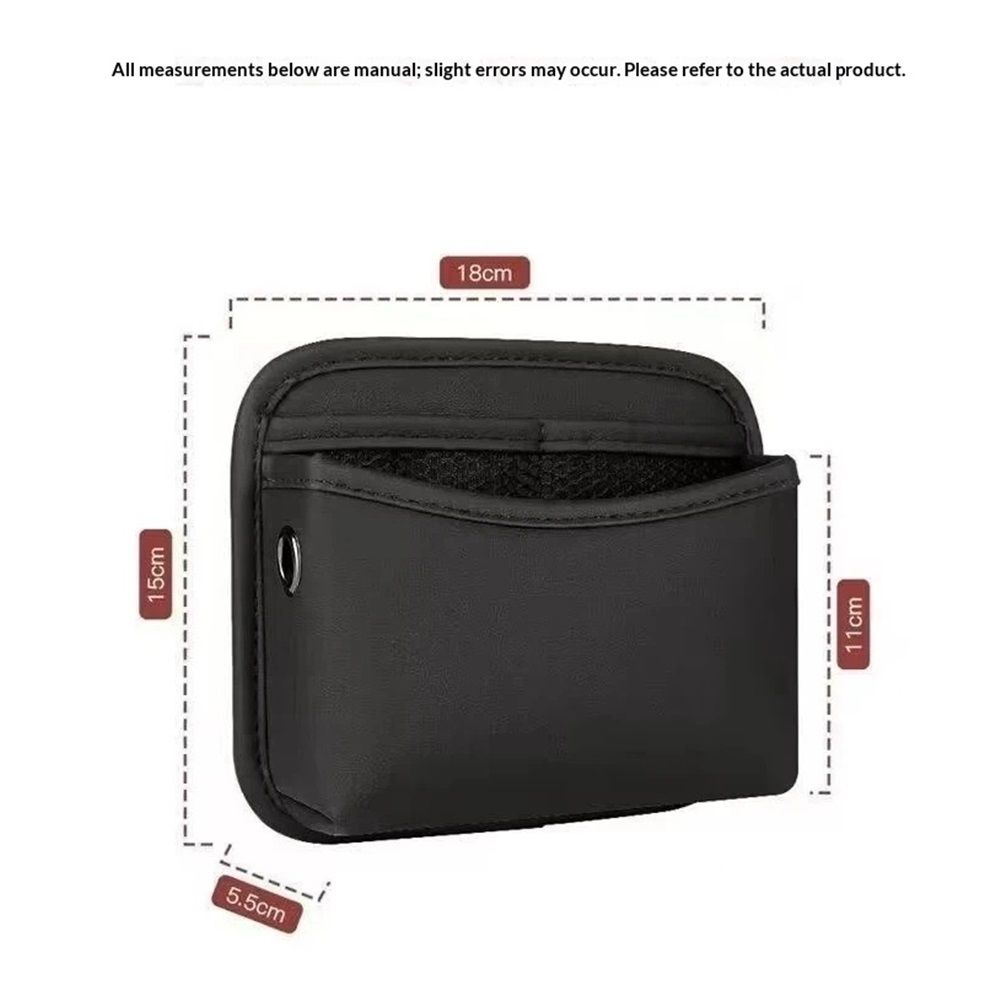 Car Storage Bag, Leather Small Debris Organizer ,Hanging Cell Phone Mobile view 3