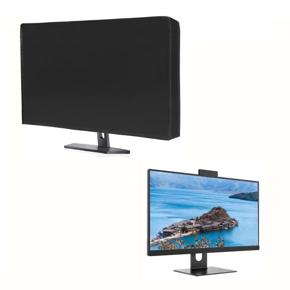 Flexible cloth computer dust cover for computer monitors and most brands of view 3