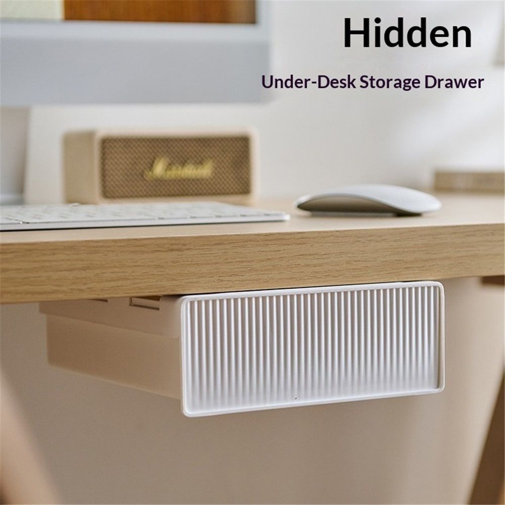 Under Desk Drawer - Large Under Table Hidden Drawer Desk Accessories & view 2