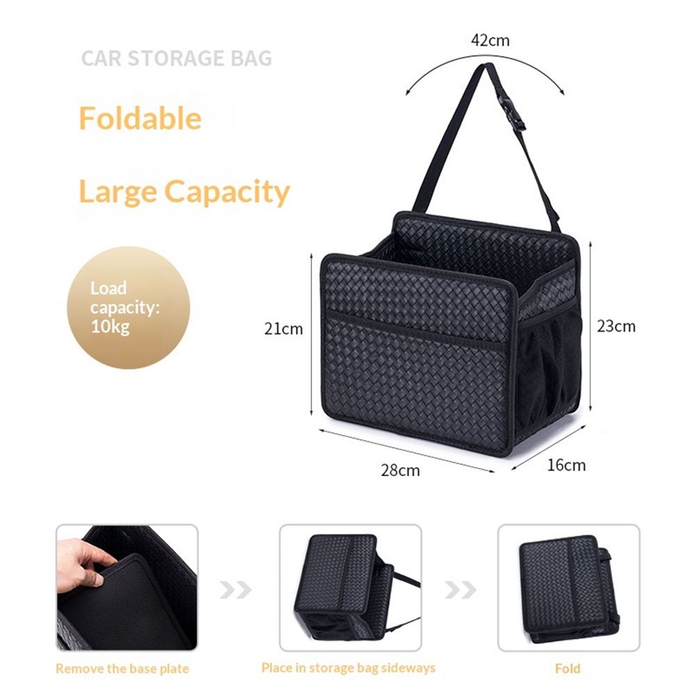 Car Seat Back Organizer Hanging Bag Foldable Backseat Storage Caddy with view 3