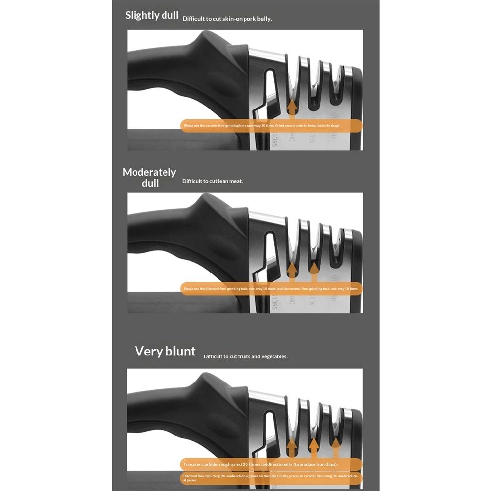4 Stage Tabletop Kitchen Knife Sharpener view 5