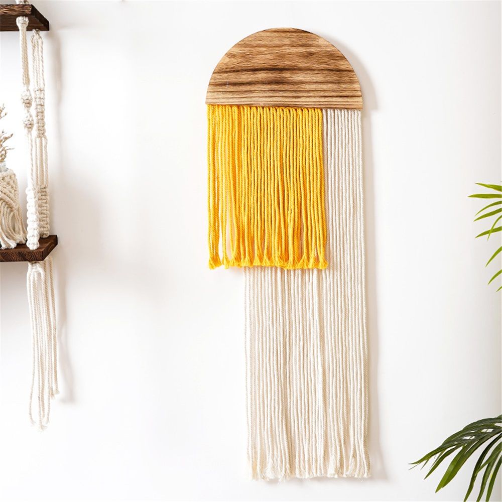Wall Hanging, Boho Woven Tapestry, Modern Tassel Wall Decor, Handmade Wall Art view 2