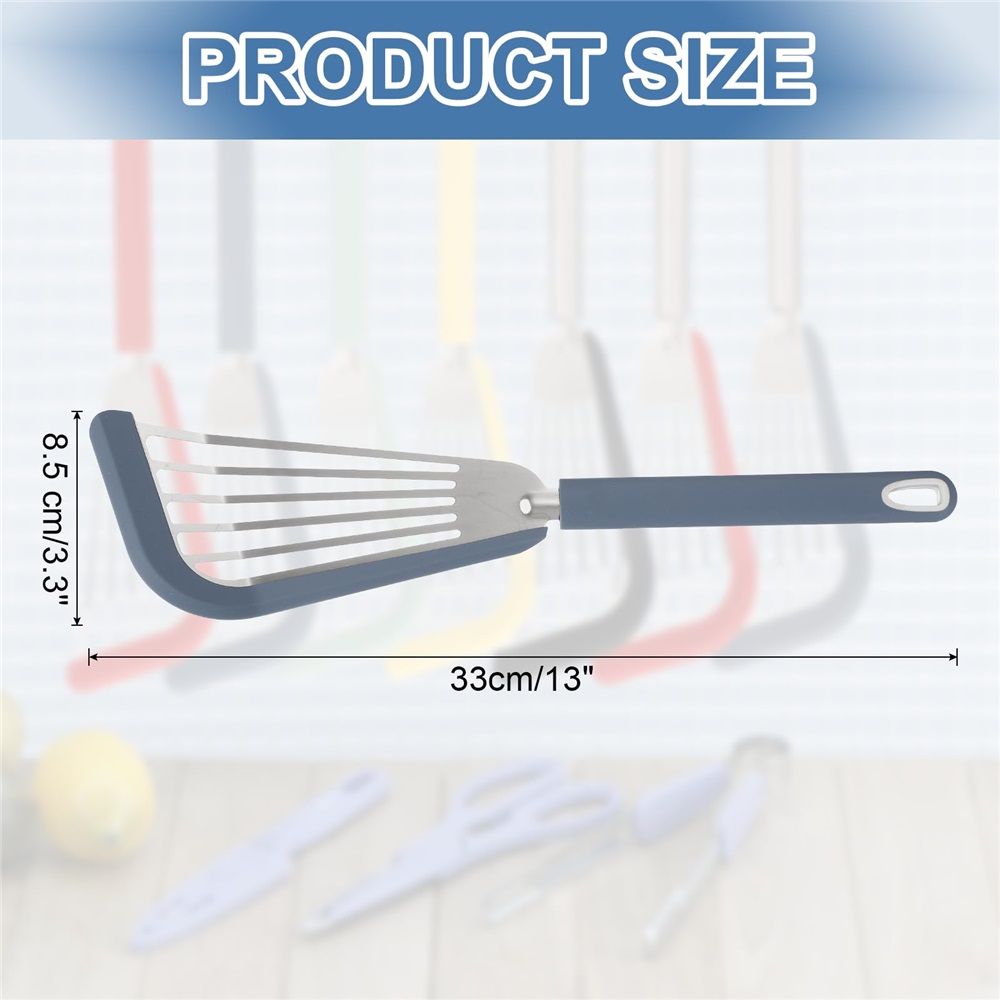 Fried spatulauxcell silicone Fish Spatulas with Handle Kitchen Cooking Spatula view 2
