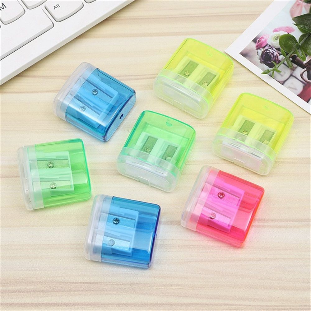 48 Pieces Pencil Sharpeners Manual Double Hole Pencil Sharpener for Dual Hole view 5