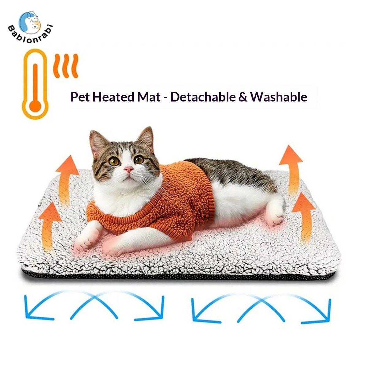 Self Warming Cat Bed Self Heating Cat Dog Mat 24 x 18 inch Extra Warm Thermal view 5