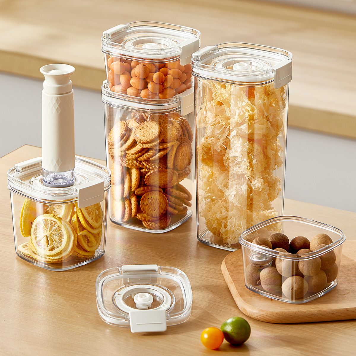 Lasting Freshness BPA-Free Plastic Vacuum Seal Containers with Pump – Airtight — image 1