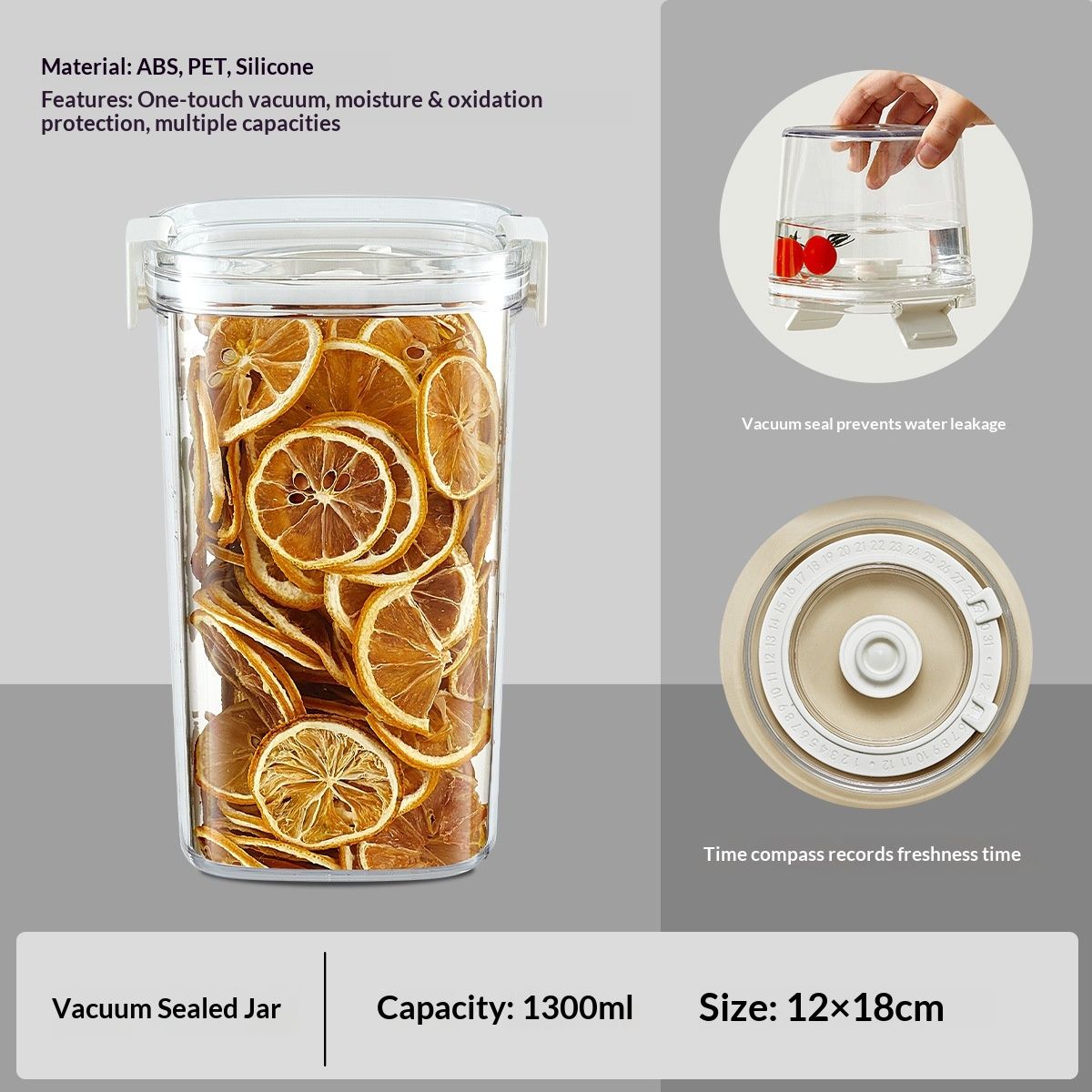 Lasting Freshness BPA-Free Plastic Vacuum Seal Containers with Pump – Airtight view 3