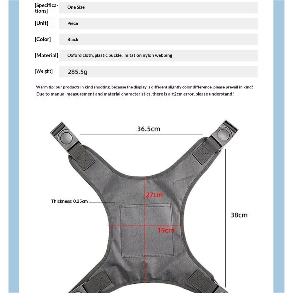 Wheelchair Seat Belt, Wheelchair Harness for Adults, Torso Support Vest view 3