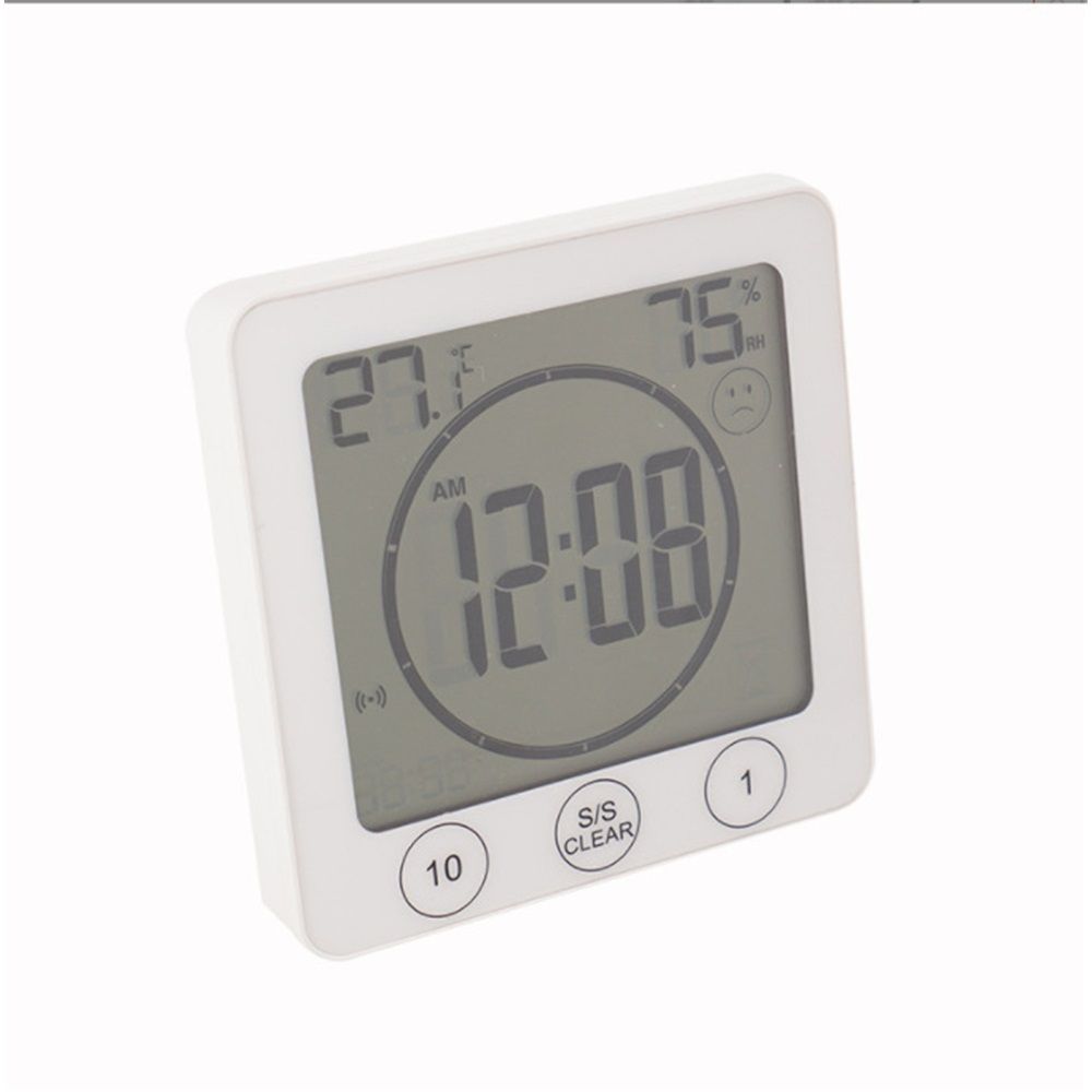 Digital Bathroom Shower Wall Clock Timer with Alarm with Big LCD Display — image 1