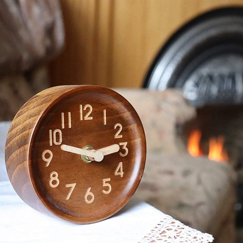 Decorative No-Tick Design – Easy to Read Silent Sweep Mantle Clock – Quiet view 3