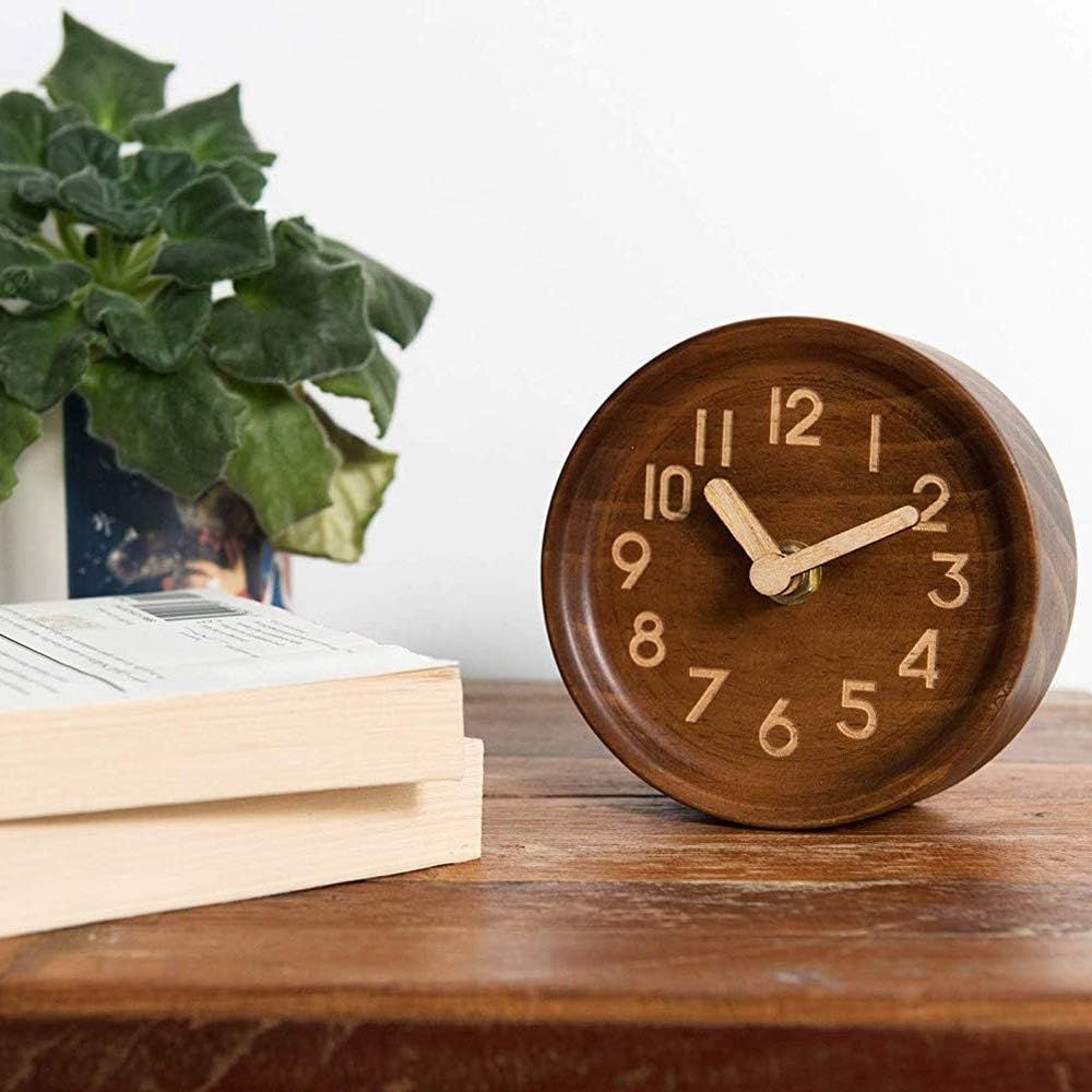 Decorative No-Tick Design – Easy to Read Silent Sweep Mantle Clock – Quiet view 4