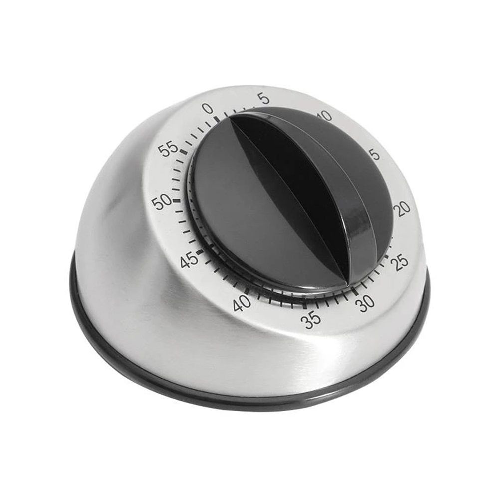 Wind Up Kitchen Timer, Stainless Steel 60-Minutes Mini Cook's Timer
