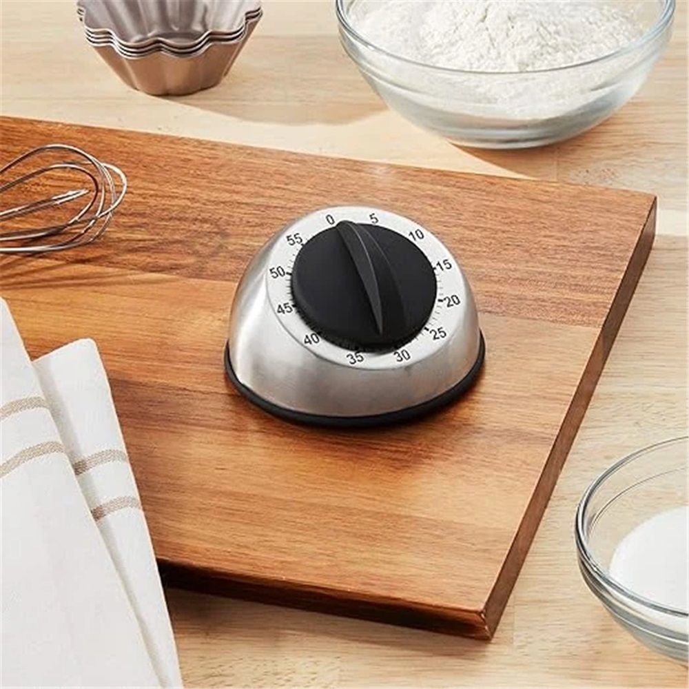 Wind Up Kitchen Timer, Stainless Steel 60-Minutes Mini Cook's Timer view 5