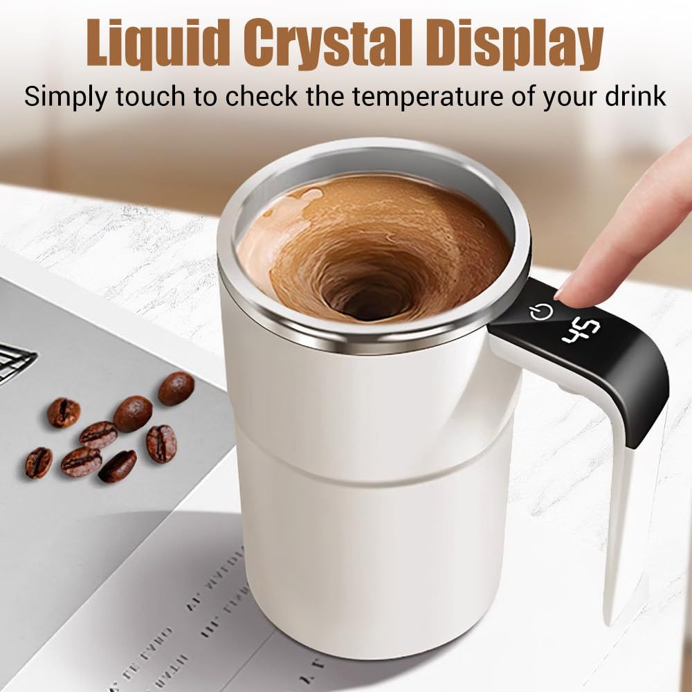 Automatic Stirring Coffee Cup with Temperature Display view 2
