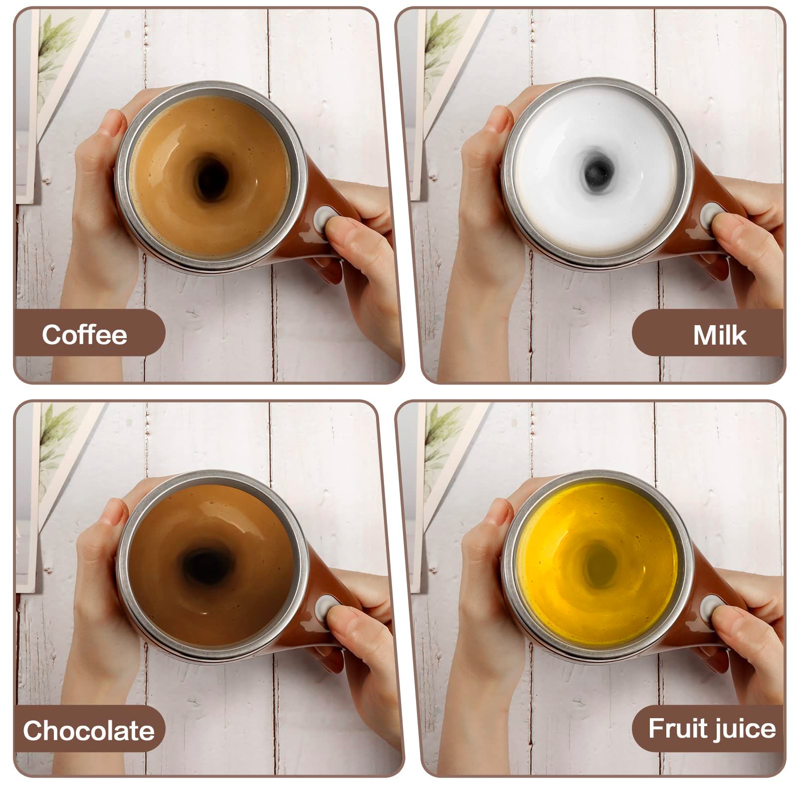 Self Stirring Mug - Rechargeable Automatic Magnetic Electric Coffee Mug view 3