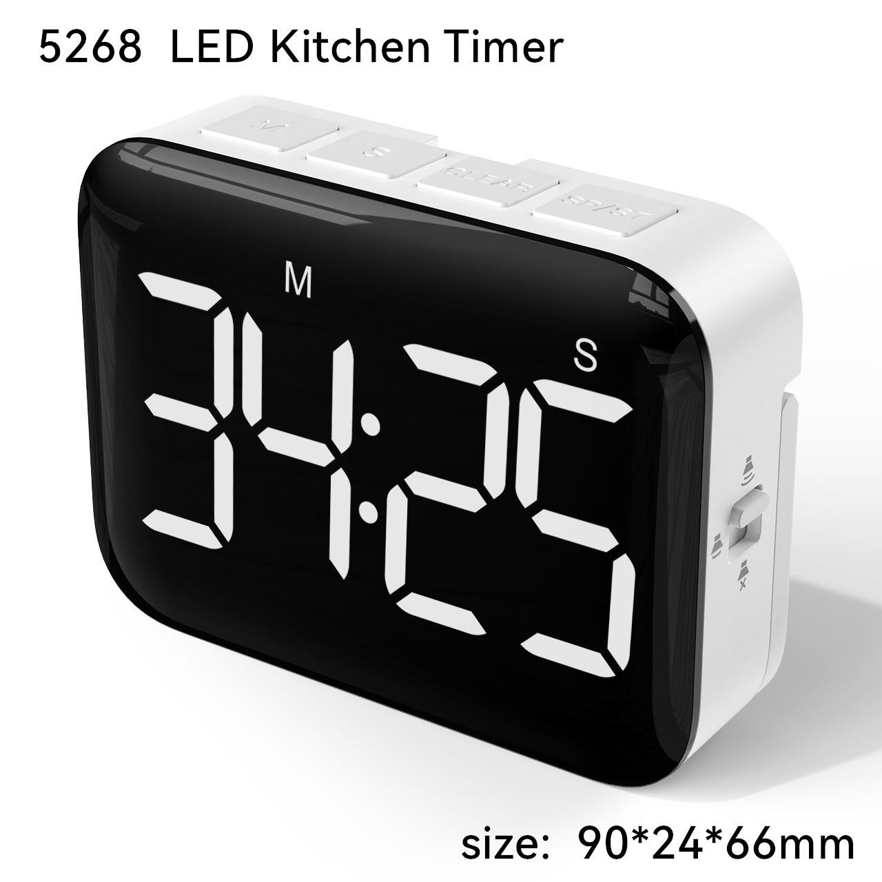 Magnetic Kitchen Timer for Cooking with Count Up Countdown view 5