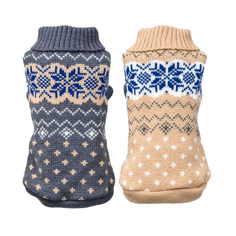 Soft Classic Sweater for Dogs and Cats with Snowflake Pattern view 2