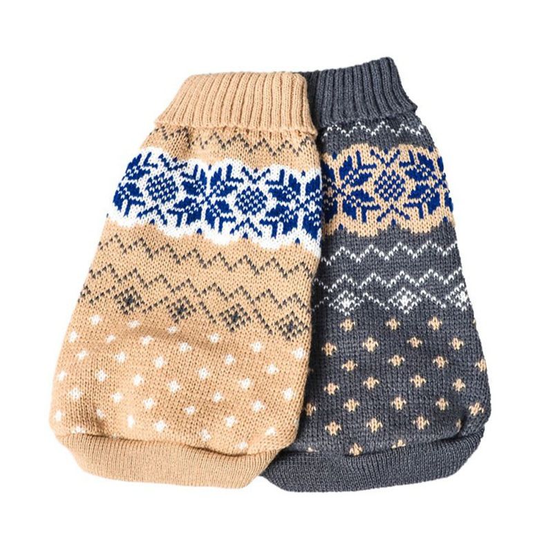 Soft Classic Sweater for Dogs and Cats with Snowflake Pattern view 3