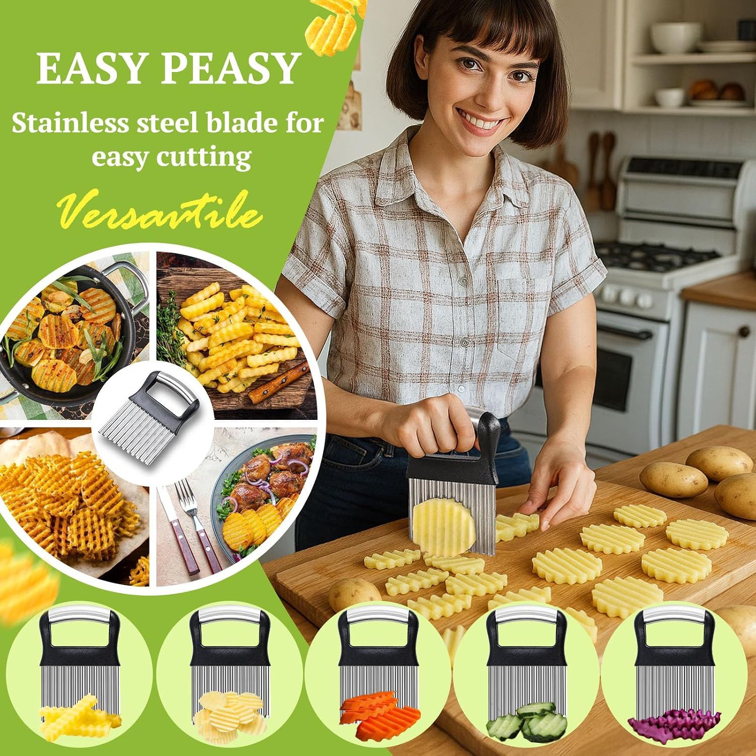Crinkle Cutter for Veggies view 2