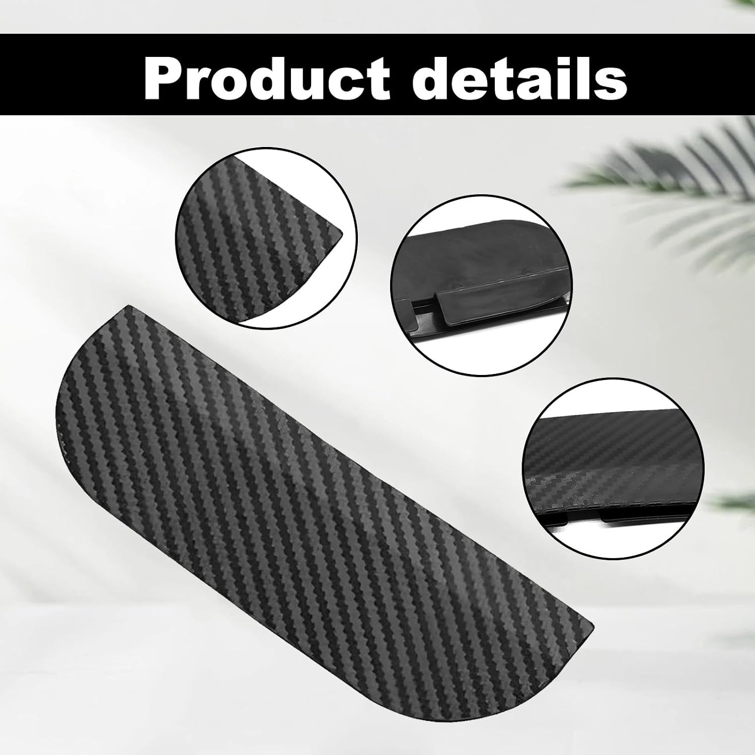 2Pcs Black Rain Cover For Side Mirrors Carbon Fiber Side Mirror Rainproof view 4