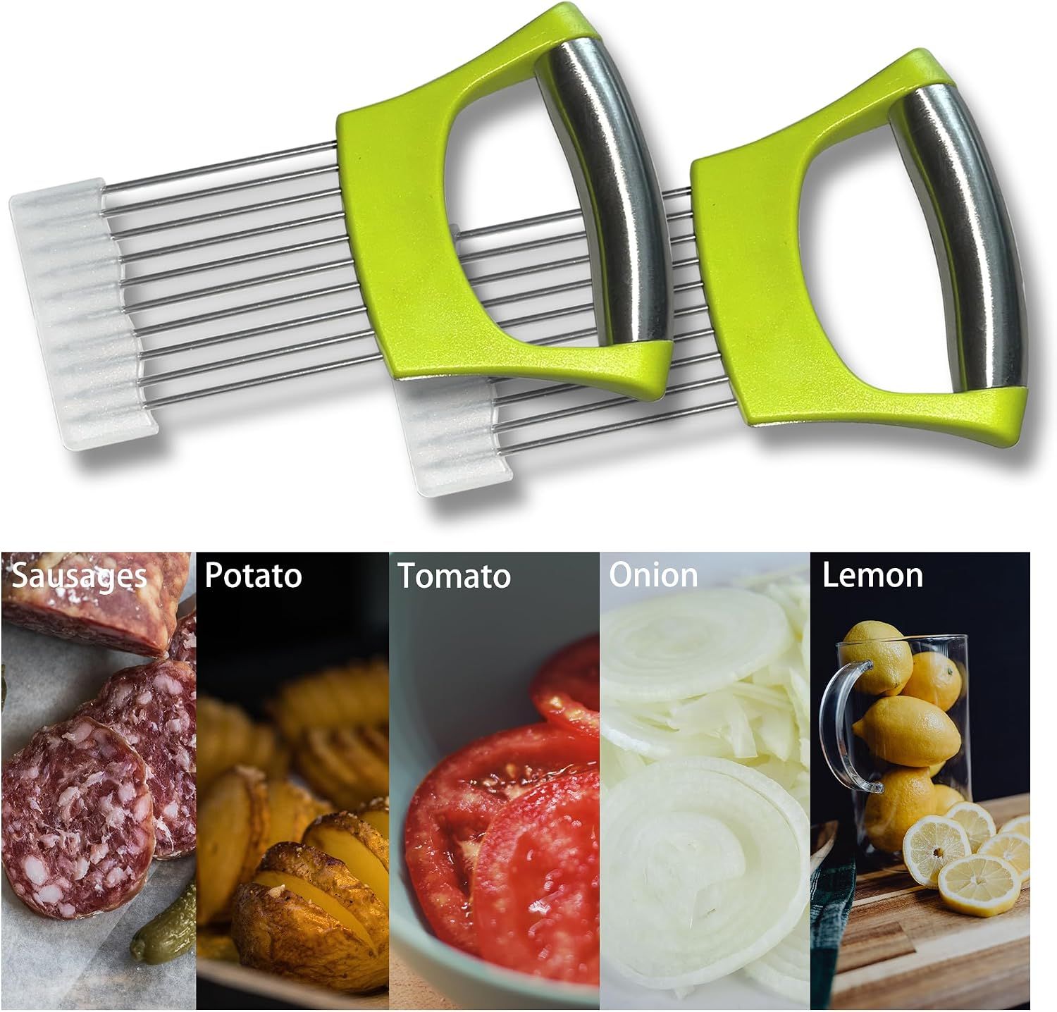 2 PCS Onion Slicer Holder – Stainless Steel Meat Holder view 3