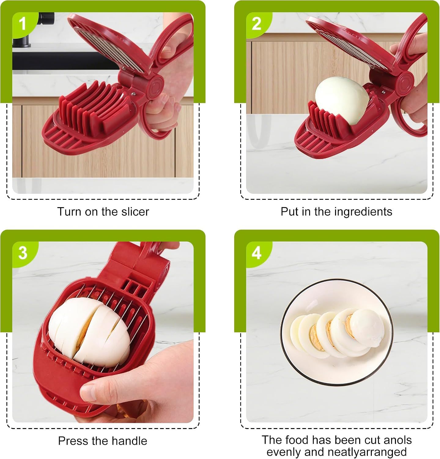 Fruit Slicer, Strawberry, Banana, Kiwi Cutter, Egg Slicer for Hard Boiled view 2
