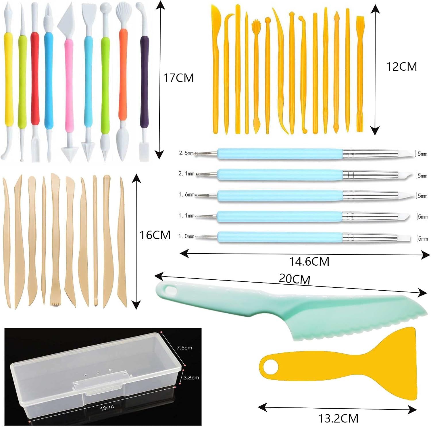 41pcs Plastic Polymer Clay Art Tools Set for Kids Adults view 2