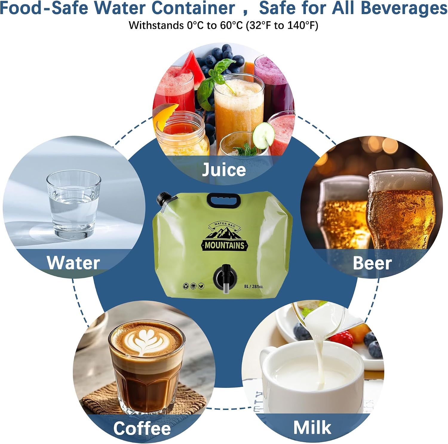 Water Jug Camping 2.1 Gallon Collapsible with Spigot view 4
