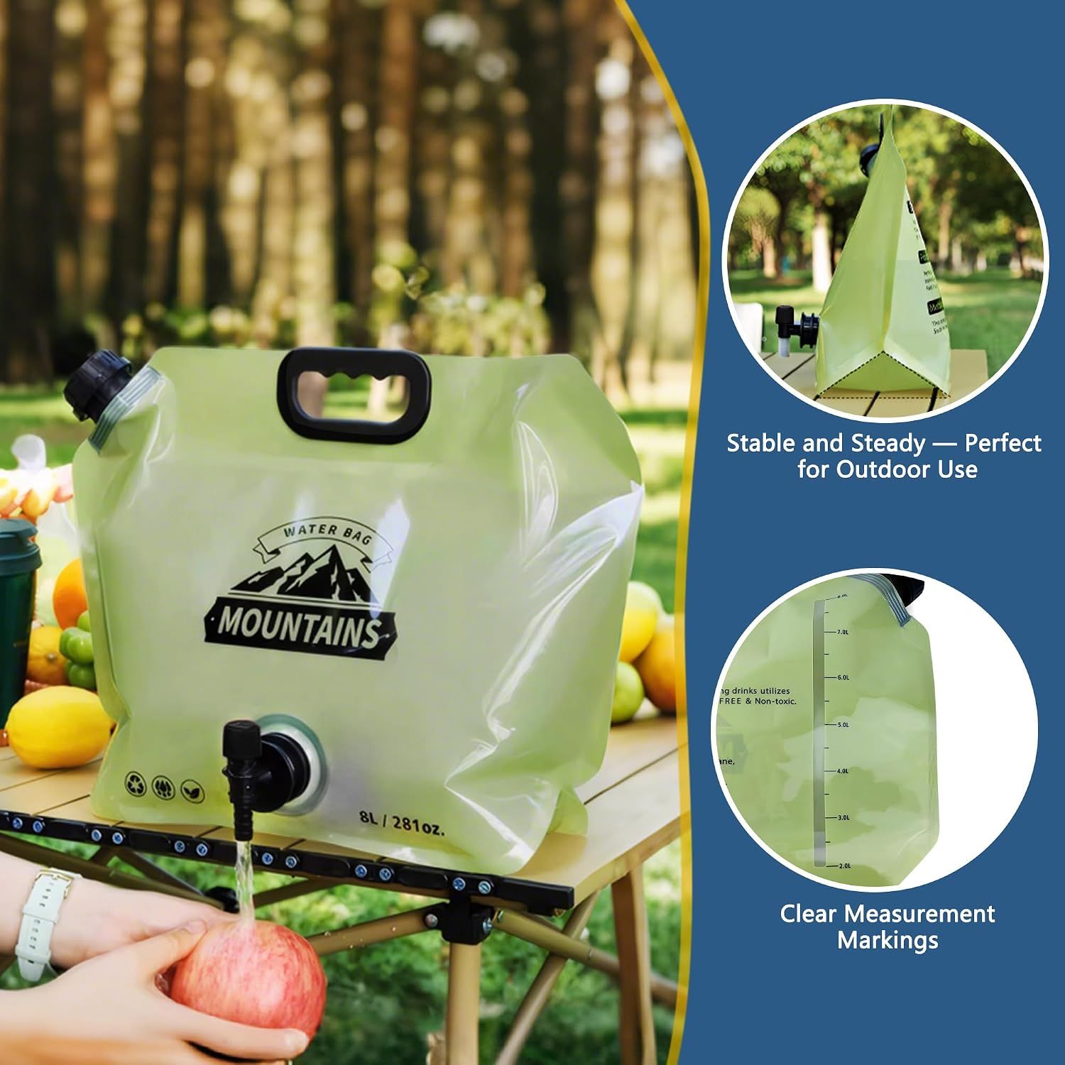 Water Jug Camping 2.1 Gallon Collapsible with Spigot view 5