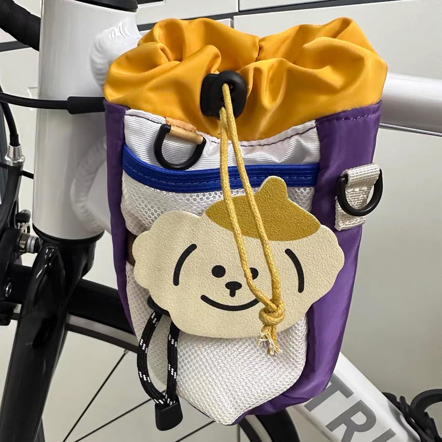 Bike Water Bottle Holder Bag Cute Strap-On No Screws Water Bottle Cage Cycling view 5