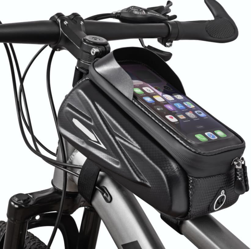 Bike Frame Bag, Mountain Bike Phone Holder Bag for Road and Mountain Bikes — image 1