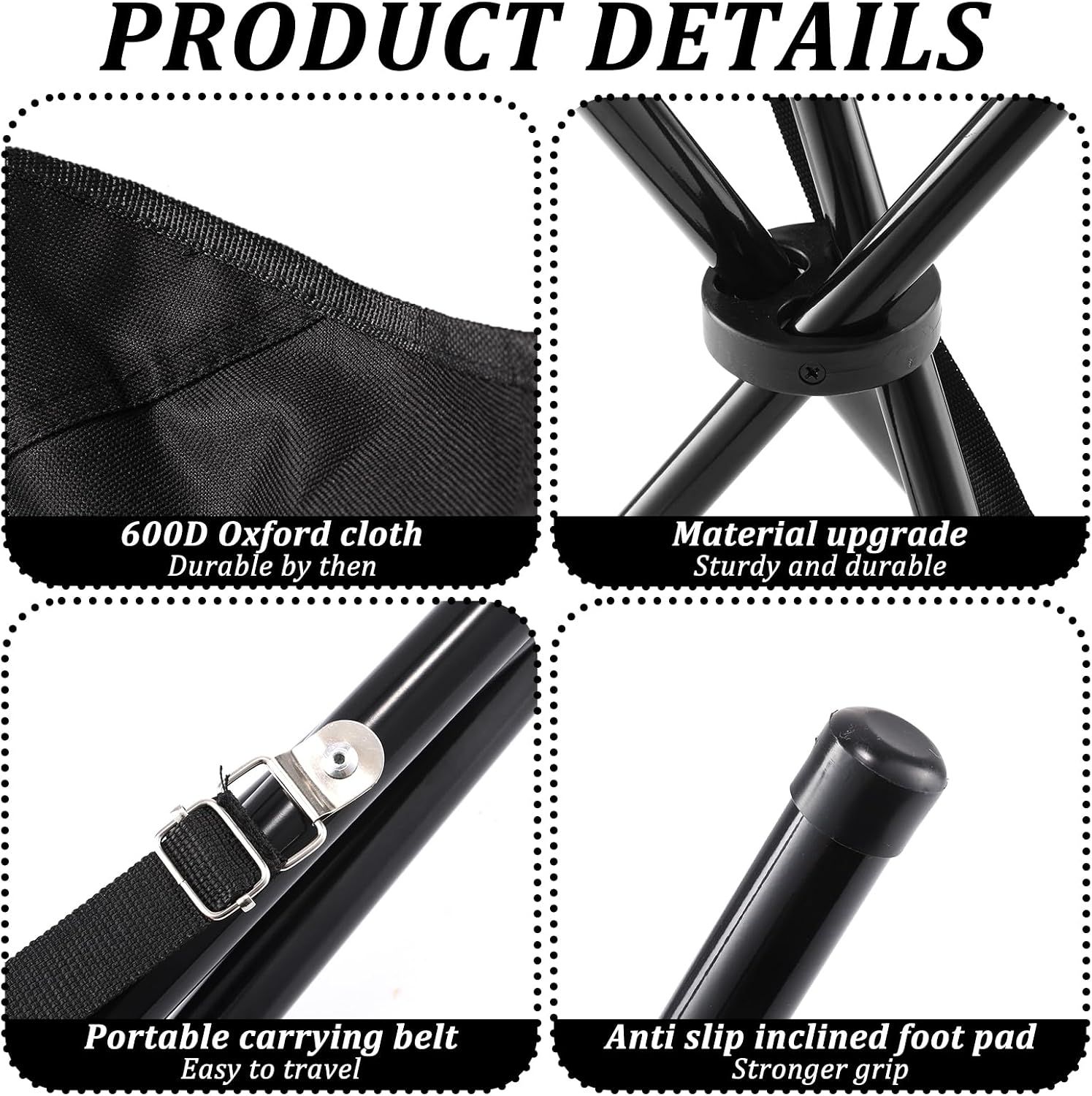 2PCS Portable Folding Camping Stool view 3