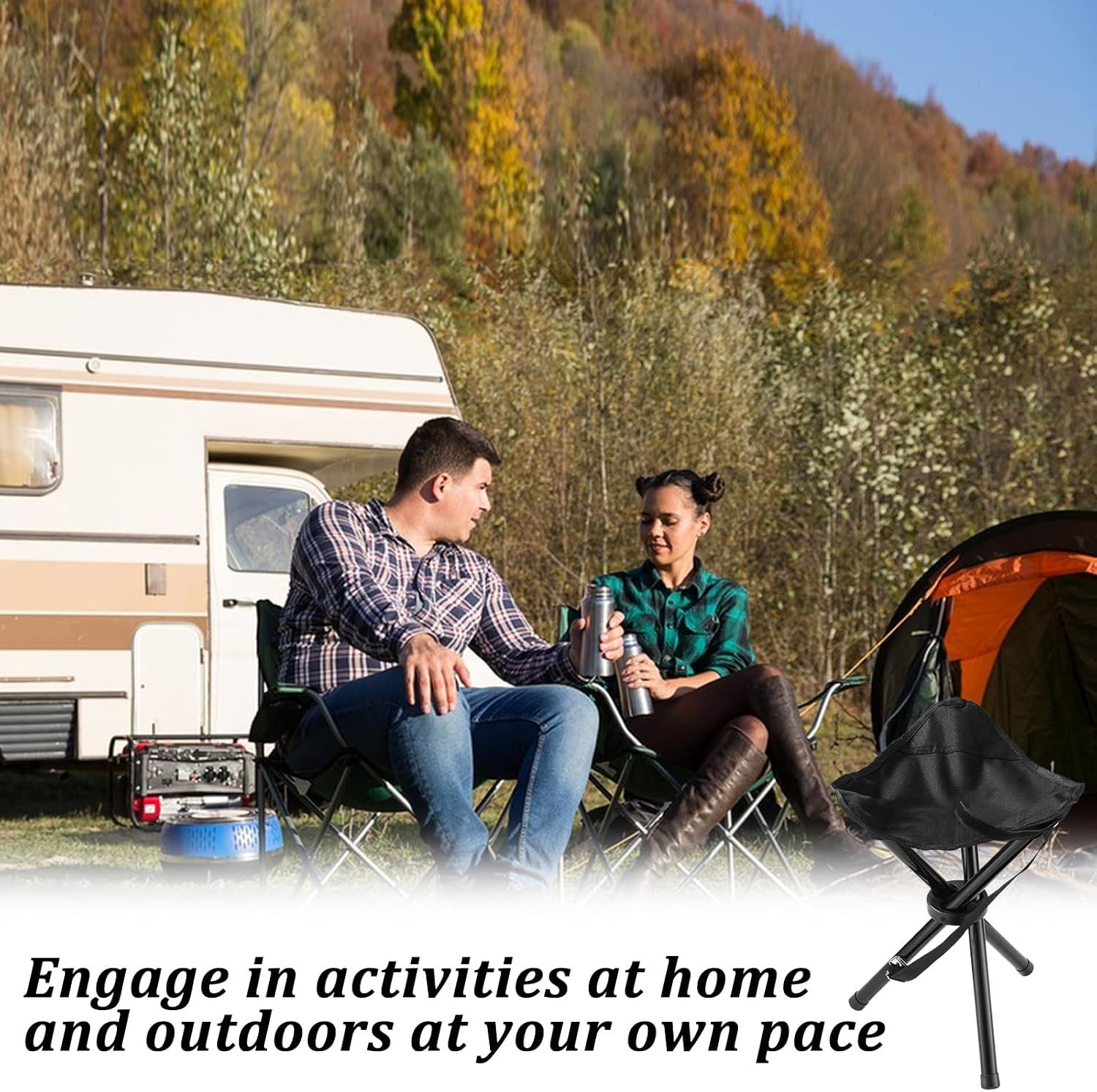 2PCS Portable Folding Camping Stool view 5