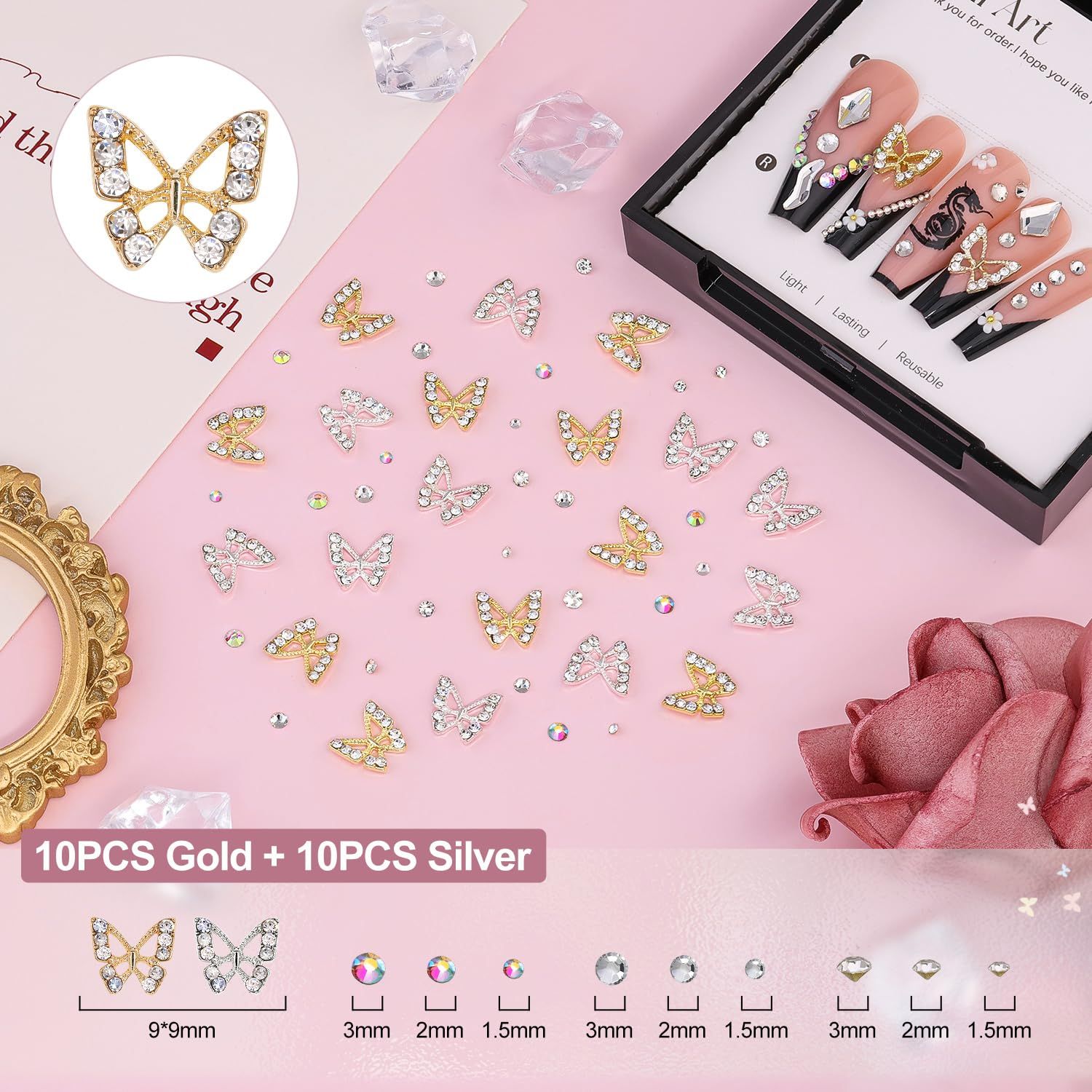 3D Nail Charms and Gems Set 7 view 3